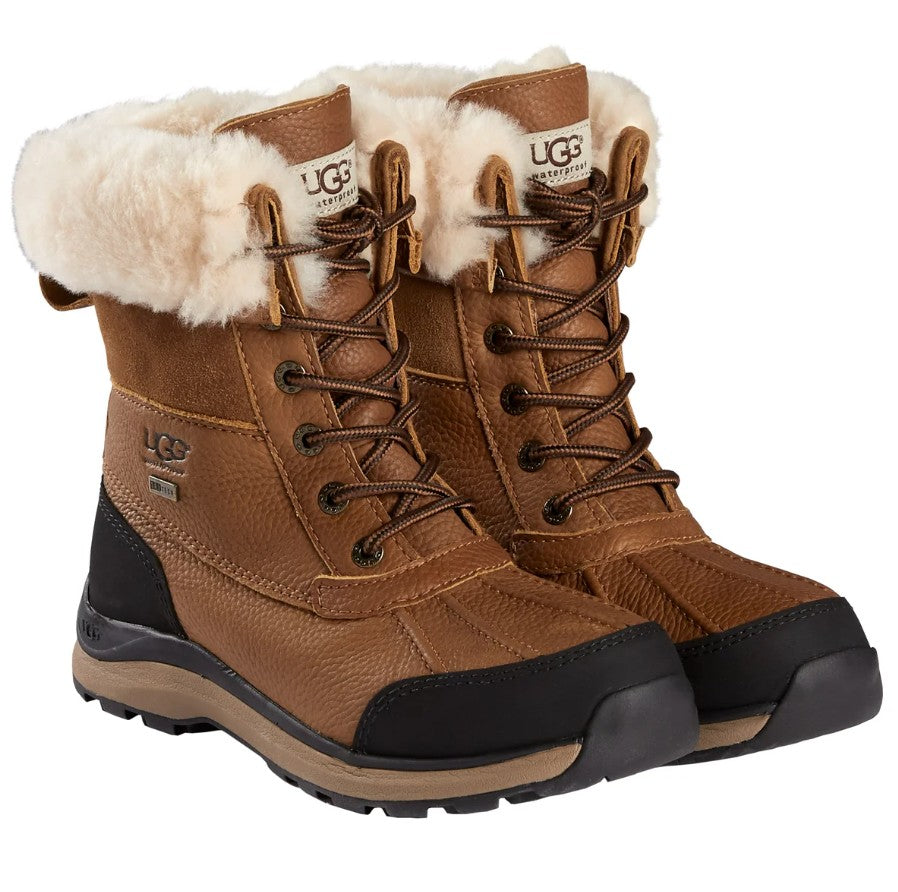 UGG Ladies' Size 9, Adirondack III Waterproof Leather Boots, Brown, Grade A