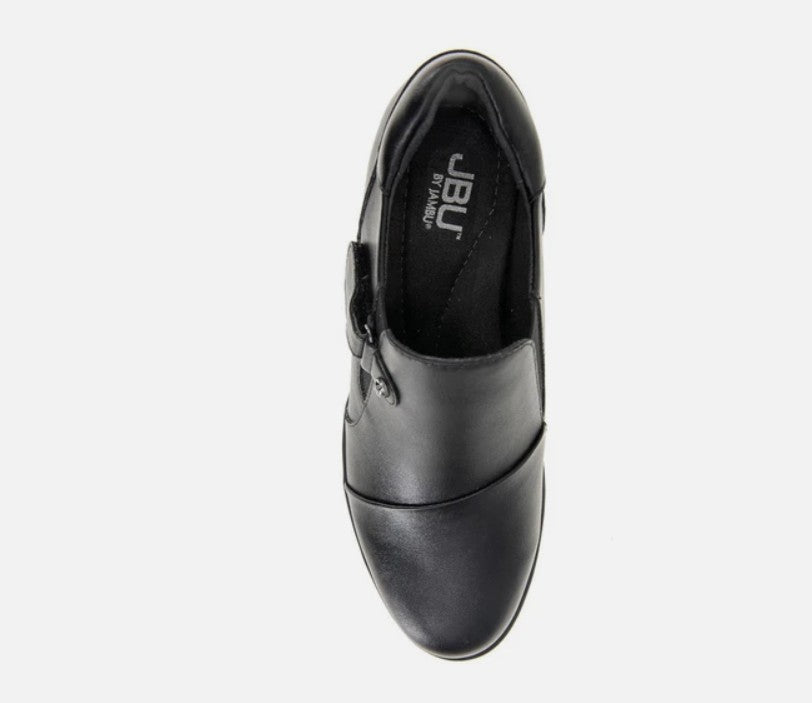JBU Kyley Ladies' Size 8 Heeled Adjustable Comfort Shoes, Black