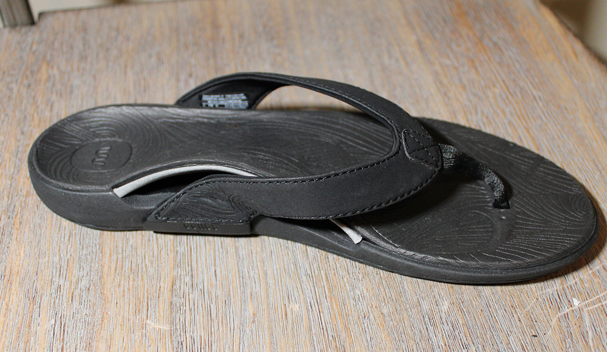 Wiivv Ladies' Size 10 Arch Support Flip Flop Sandals, Black, Pre-owned