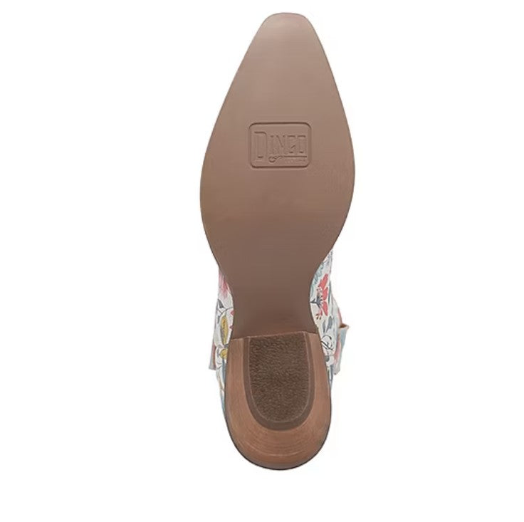 Dingo Women's Size 6, Pixie Rose Stacked Heel Pointed Toe Cowboy Boots, Floral