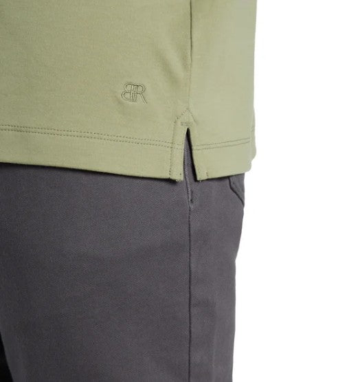 Banana Republic Men's Size Medium Long Sleeve Luxe Polo Shirt, Green