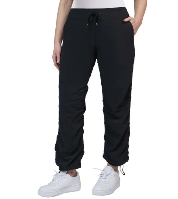 Kirkland Signature Women's Size XXL (16-18) Woven Active Pants, Black