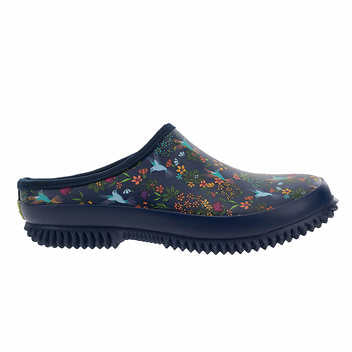 Western Chief Ladies' Size 6, Garden Clog, Navy Hummingbird, Customer Return