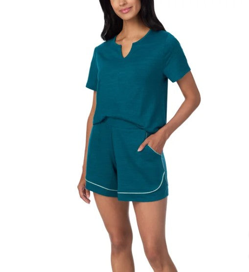 Carole Hochman Midnight Women's Size Small (6-8) 3-piece PJ Set, Teal