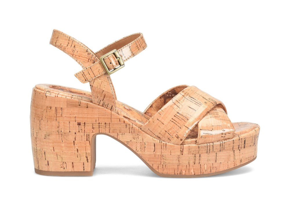 Korks Women's Size 11 M, Calda Platform Comfort Sandals, Light Tan
