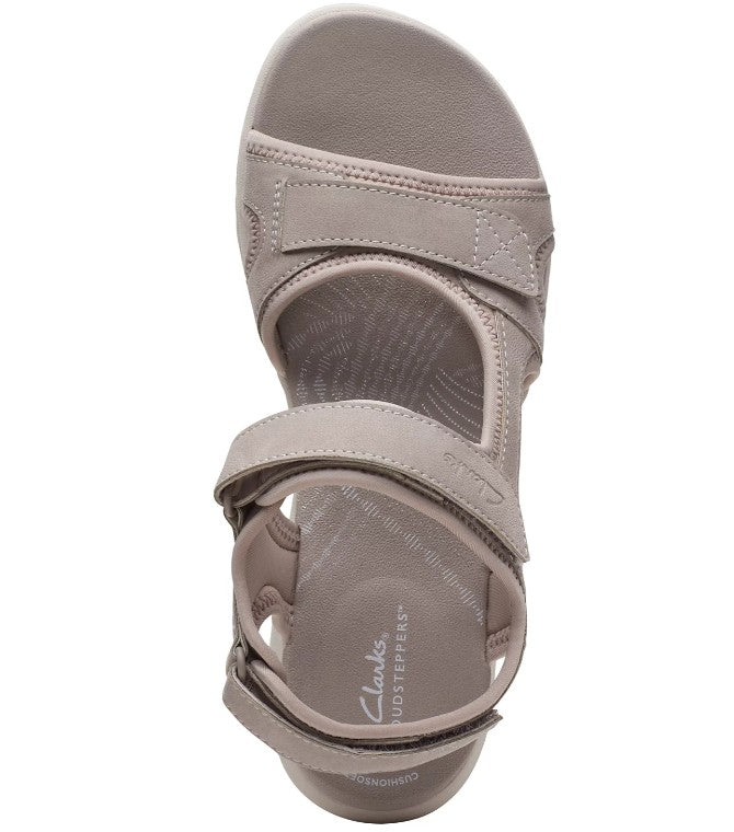 Clarks Women's Size 7.5, Cloudsteppers Mira Bay Strappy Sport Sandals, Stone