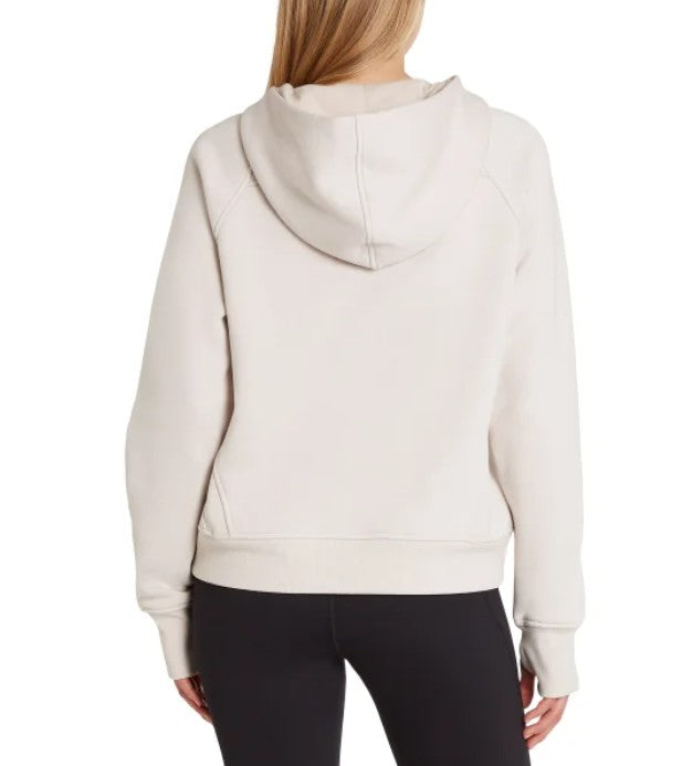 Danskin Ladies' Size XL (16) Half Zip Hoodie, Tan (Moonbeam)