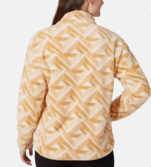 Hurley Ladies' Size XS (0-2) Snap Plush Pullover, Orange, Customer Return