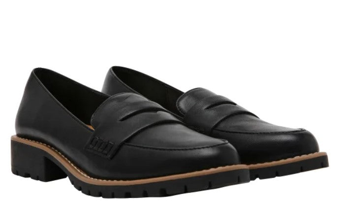 DV by Dolce Vita Ladies' Size 8 Lug Loafer Shoes, Black, Customer Return
