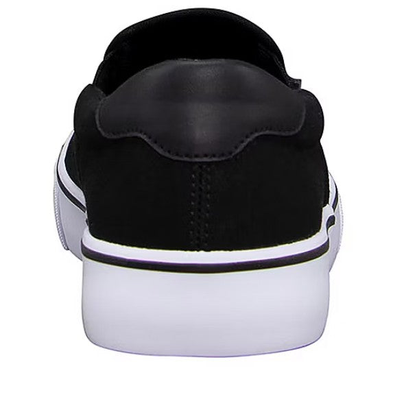 Lugz Men's Size 8.5 Wide, Clipper Slip-On Canvas Sneakers Shoes, Black-White