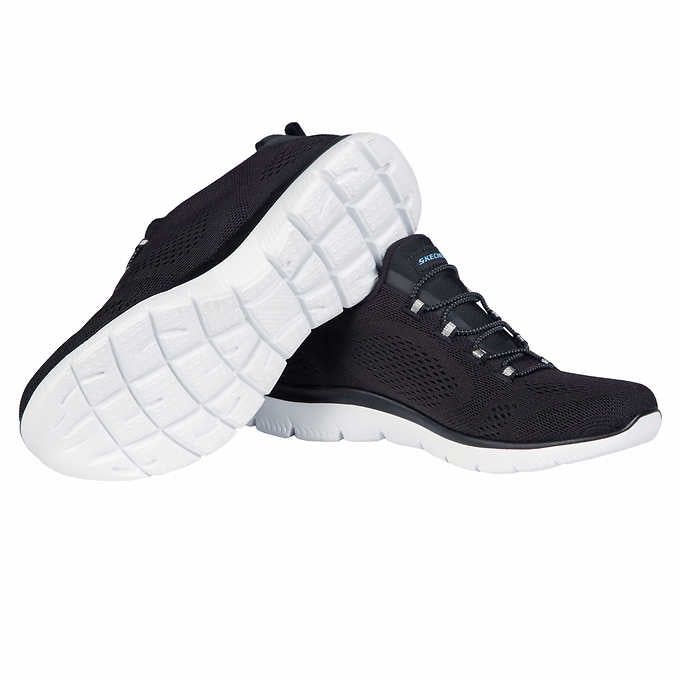 Skechers Ladies' Size 6 Summit Sneaker Bungee Lace Slip-on Shoe, Black, Customer Return