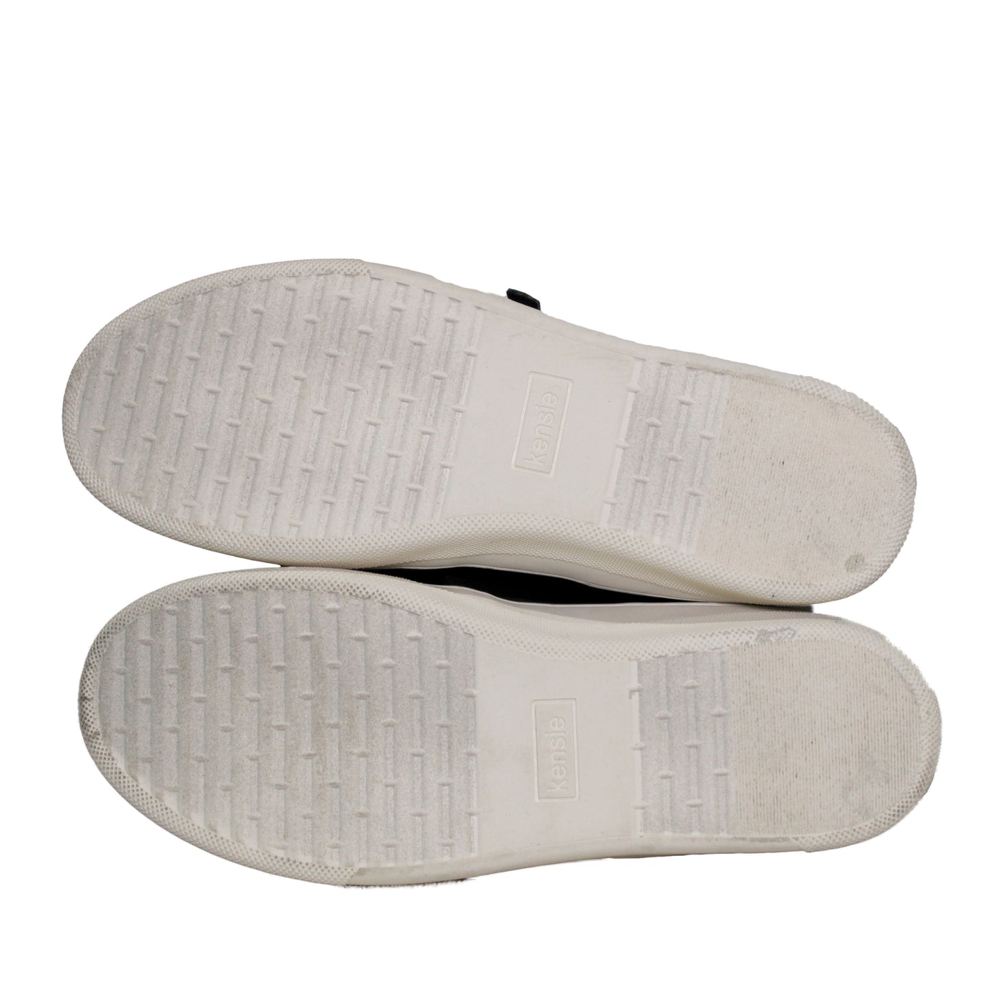 Kensie Ladies' Size 6.5 Faux Suede Slip on Side Zip Sneaker, Black, Customer Return