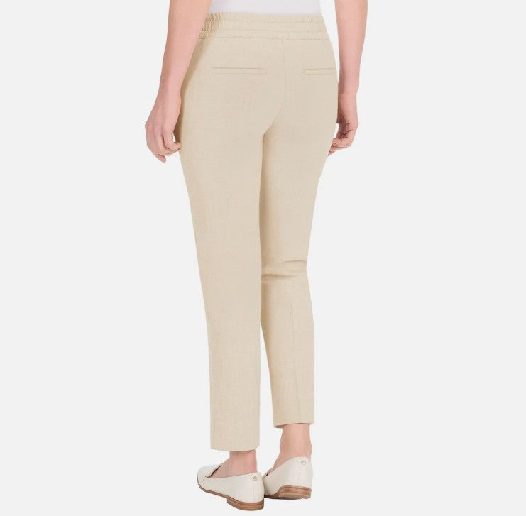 Hilary Radley Women's Size X-Small (2) Pull-On Ankle Pants, Heather Light Sand
