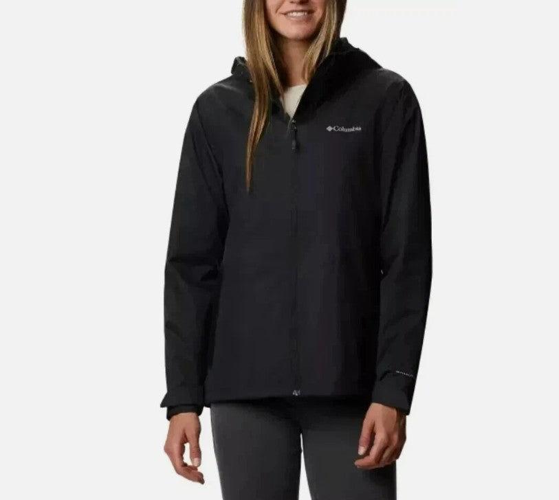 Columbia Ladies' Size Large, Lowland Ultra Rain Jacket, Black, New (NO TAGS)