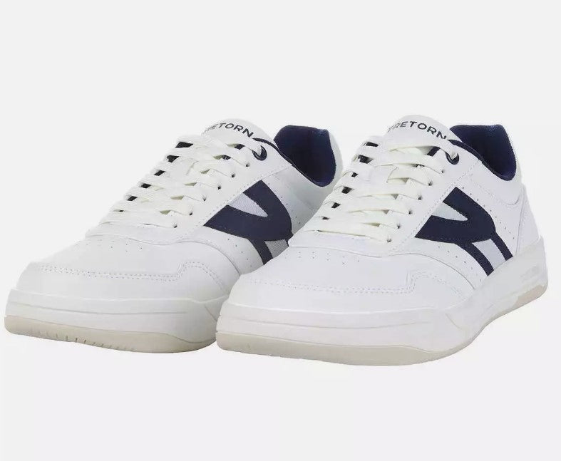 Tretorn Men's Size 10 Dennis Classic Sneakers, White / Navy, Customer Return