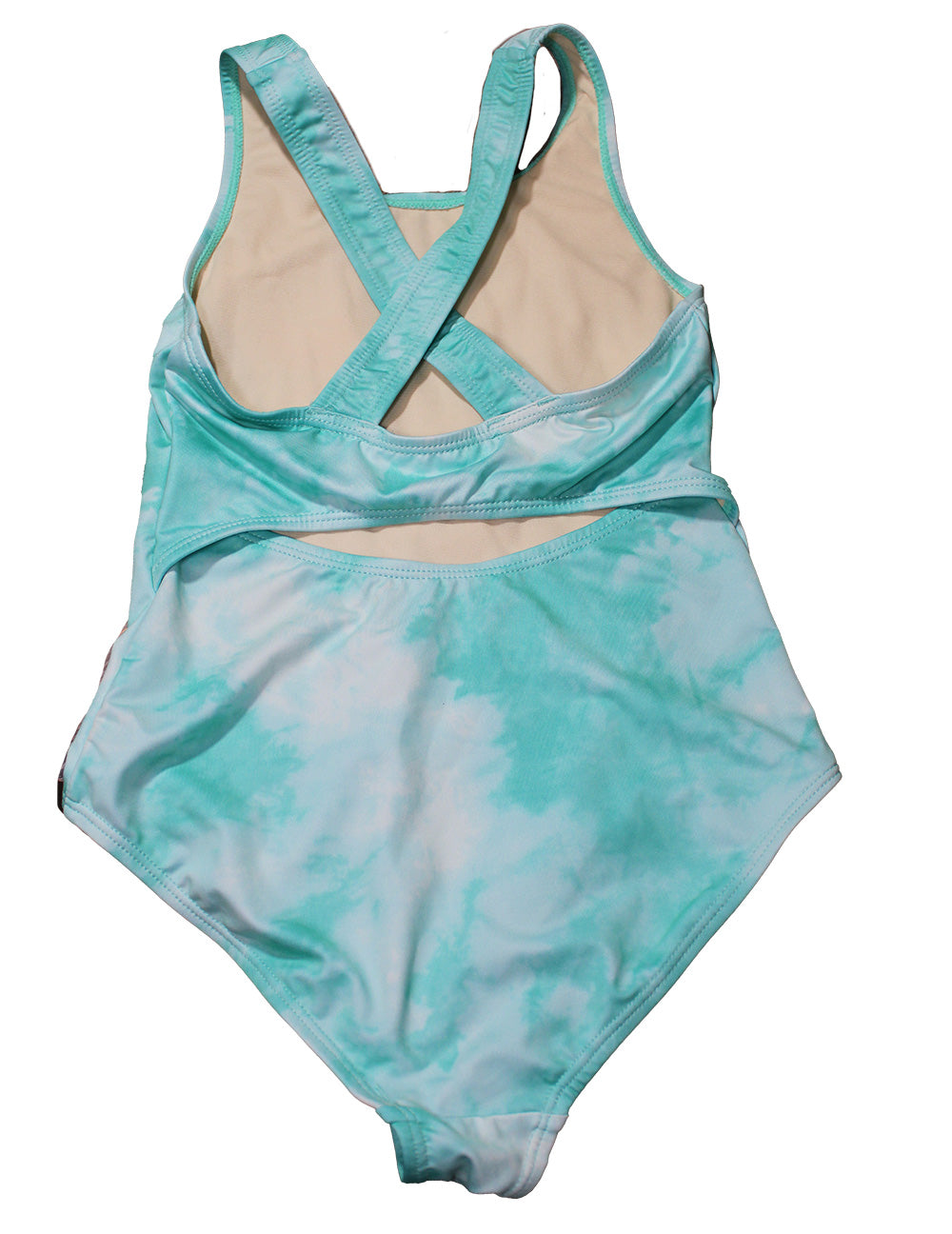 Lands End Girl's Size Small (7/8) Swim Set, Rash Guard Hoodie and Swimsuit