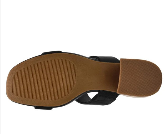 DV by Dolce Vita Ladies' Size 6.5 Sharona Heel Strap Sandal, Black