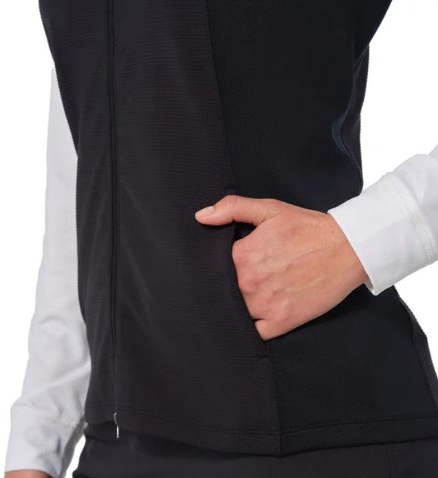 Greg Norman Women's Size Large (12-14) Ribbed Vest, Black