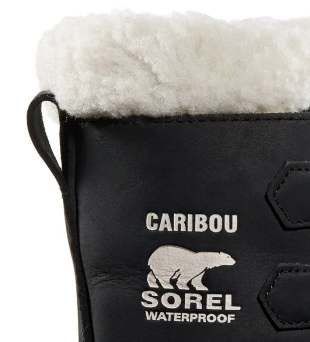 Sorel Ladies' Size 7 Caribou Waterproof Winter Boots, Black, New in Box