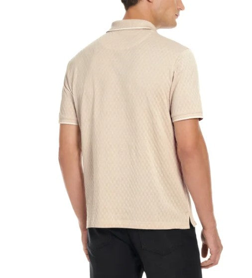 Ted Baker Men’s Size X-Large 2-Button Cotton Polo Shirt, Tan