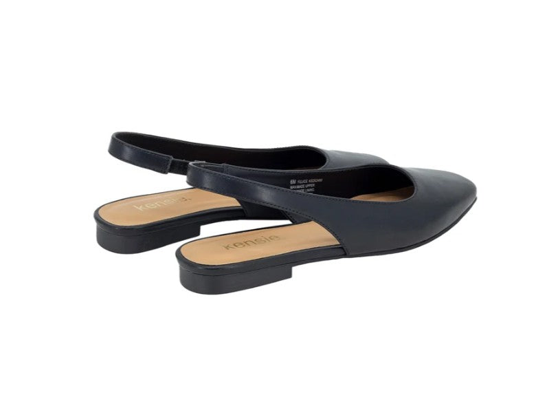 Kensie Women's Size 7, Felice Dress Shoes Slingback Flats , Black