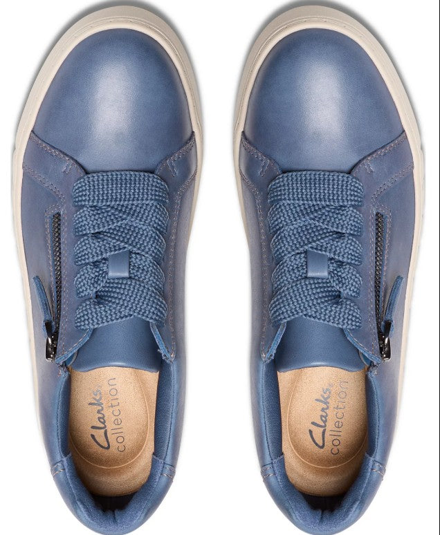 Clarks Women's Size 11, Mykah Joy Round Toe Sneakers, Denim Blue