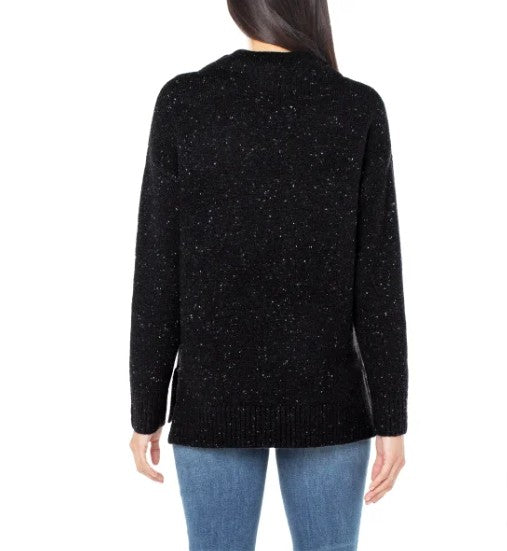 Well Worn Ladies' Size X-Small (0-2) Nep Yarn Sweater, Black