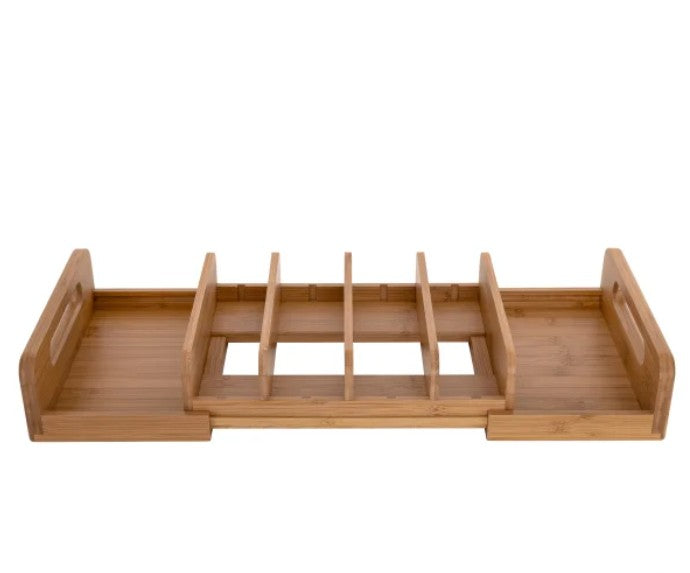 Seville Expandable Cabinet and Pantry Organizer, Bamboo, Open Box