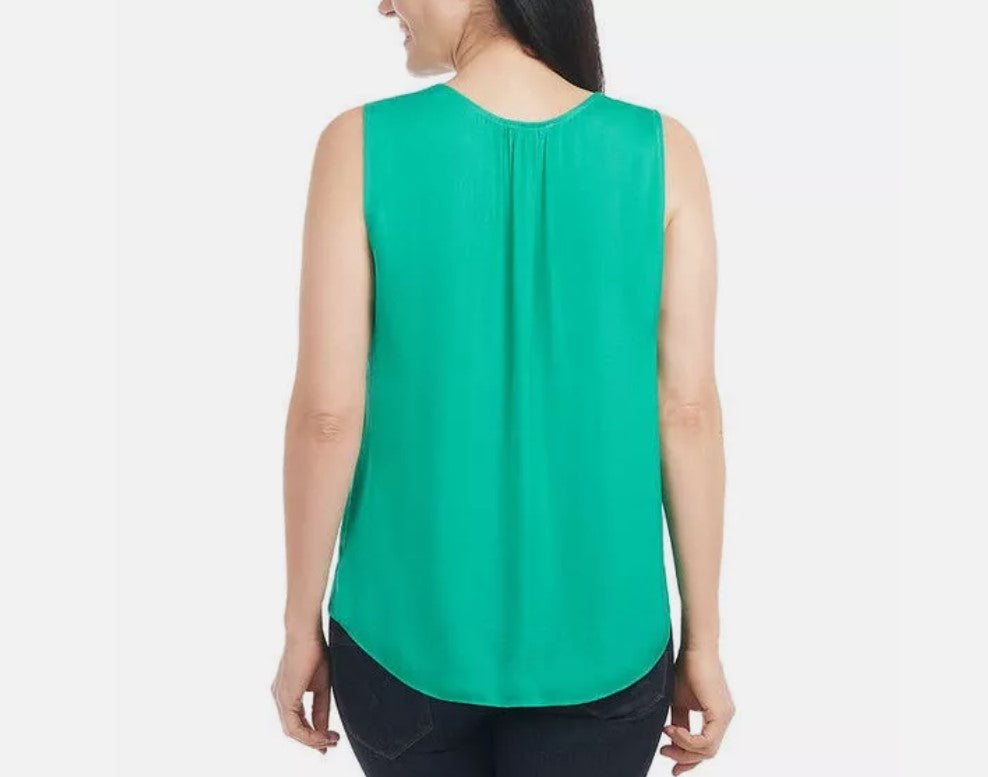Hilary Radley Ladies' Size XS (0-2) Sleeveless Blouse, Vivid Green