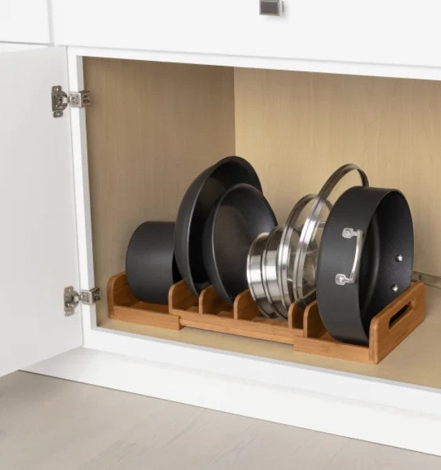 Seville Expandable Cabinet and Pantry Organizer, Bamboo, Open Box