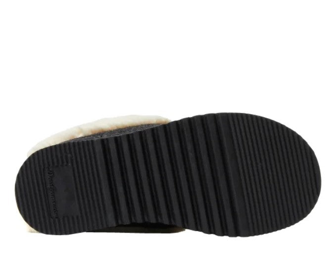 Dearfoams Ladies' Size Medium (7/8) Memory Foam Slippers, Black, Customer Return