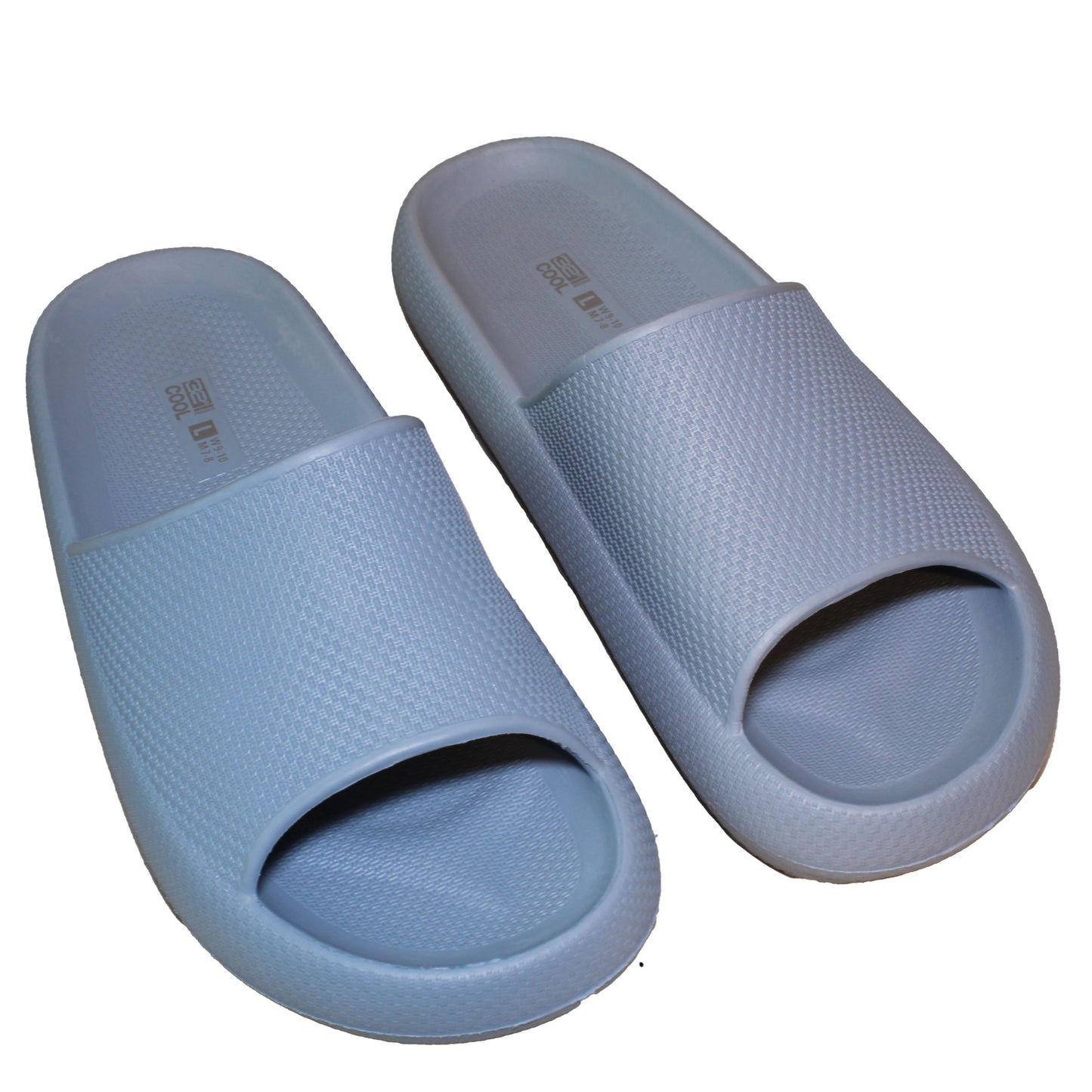 32 Degrees Women's Size Large (9-10) Cushion Slide Shower Sandal, Blue, Customer Return
