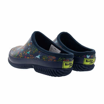 Western Chief Ladies' Size 6, Garden Clog, Navy Hummingbird, Customer Return