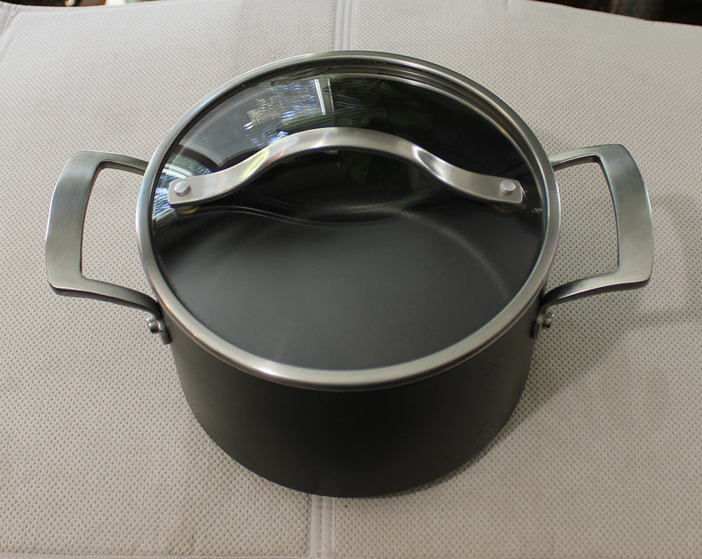 Kirkland Signature 4-qt. Covered Stockpot Saucepan Non-Stick Hard Anodized