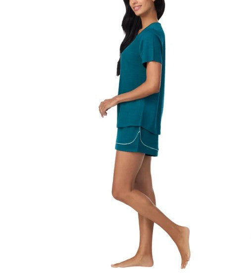 Carole Hochman Midnight Women's Size Small (6-8) 3-piece PJ Set, Teal
