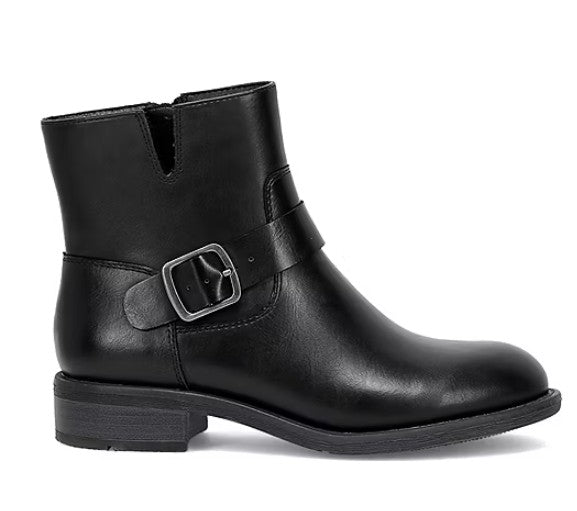 Frye and Co. Womens Size 6, Cormac Moto Buckle Combat Boots, Black