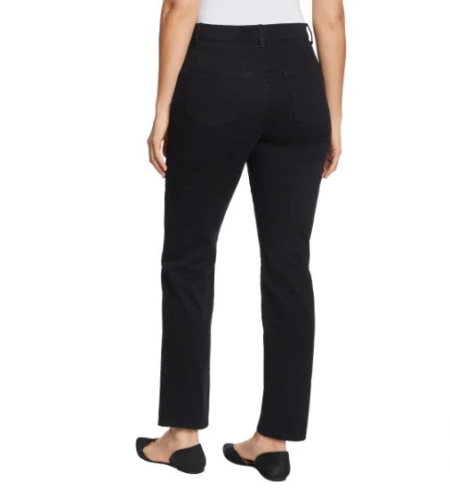 Gloria Vanderbilt Amanda Women 16 Average, Stretch Denim Jeans, Black, Grade A