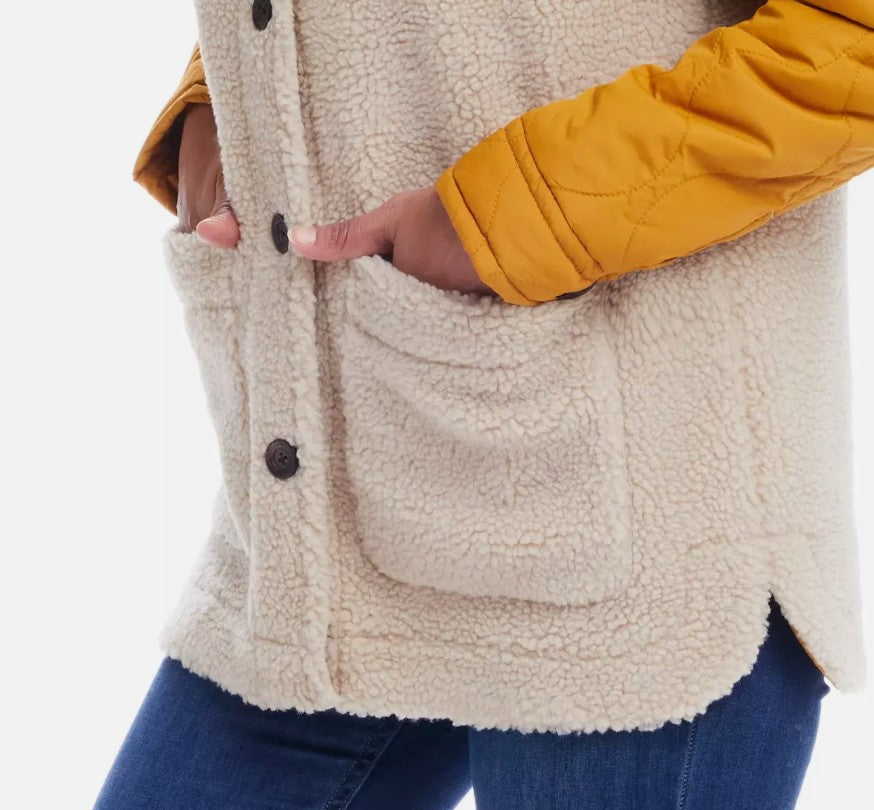Weatherproof Vintage Ladies Size Large (12-14) Quilted Mixed Media Jacket
