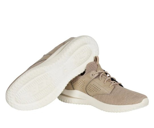 Skechers Men's Size 8 Delson Swift Fit Hands Free Shoes, Taupe, Grade A