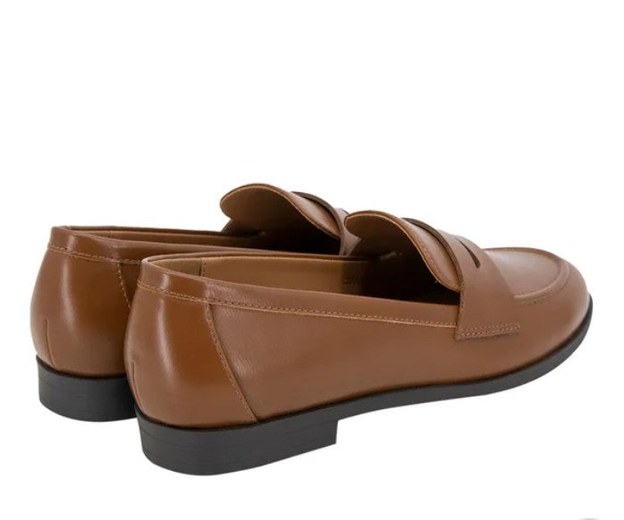 Kensie Ladies' Size 10 Penny Loafers Shoes, Cognac, Customer Return