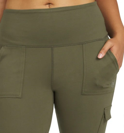 Hurley Ladies' Size X-Small (0-2) Cargo Tights Stretch Leggings, Green