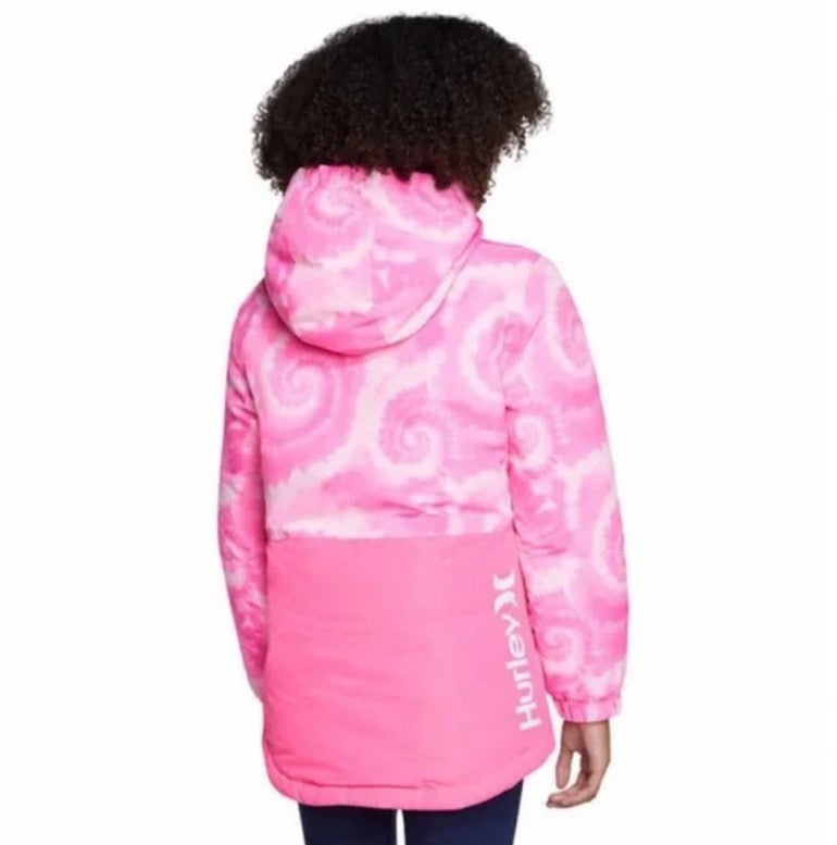 Hurley Youth Girls Size XS (5/6) Hooded Snow Jacket, Pink, NWOT