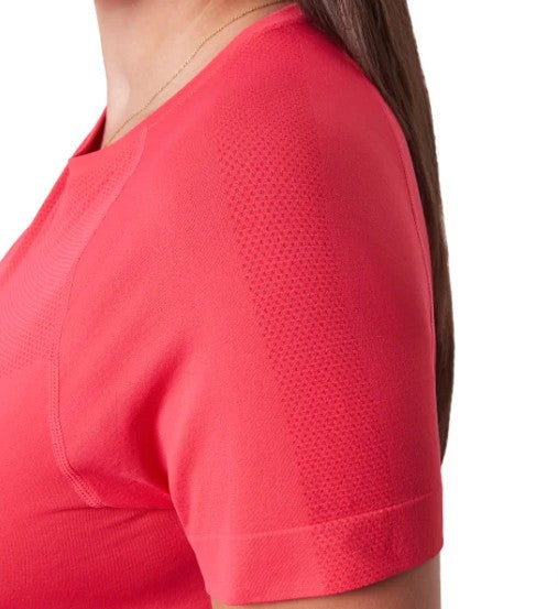 Mondetta Women's Size Small (4-6) Short Sleeve Seamless Tee Shirt, Pink