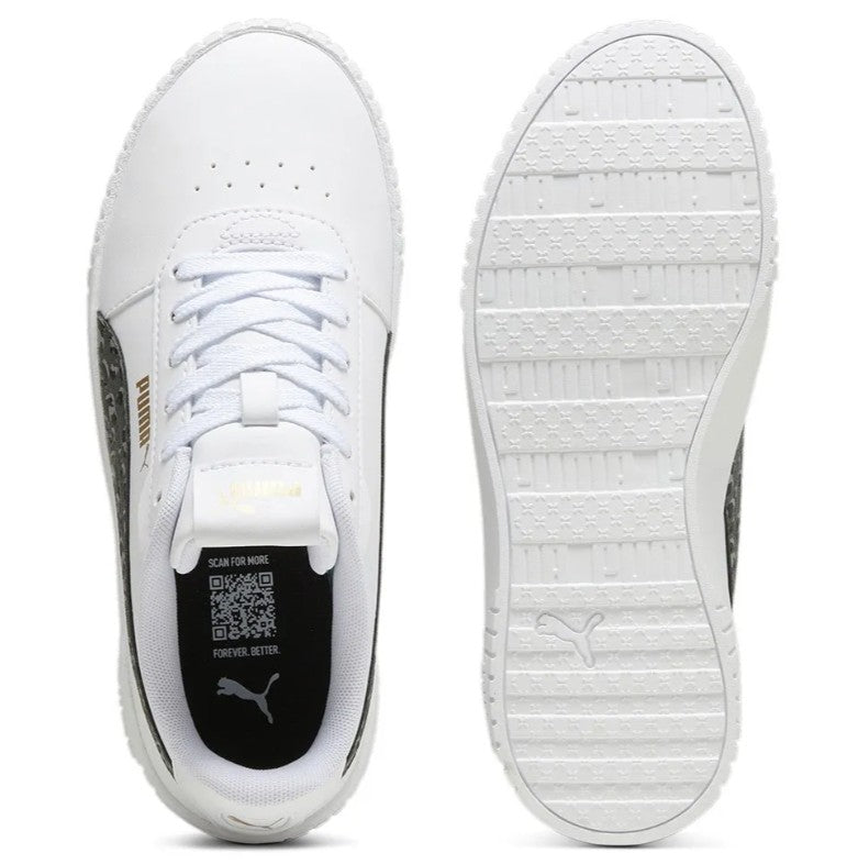 Puma Carina 2.0, Kid's Size 13 C, Animal Update, White-Mineral Gray