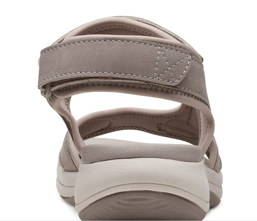 Clarks Women's Size 7.5, Cloudsteppers Mira Bay Strappy Sport Sandals, Stone