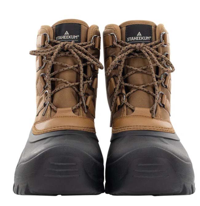 Staheekum Men's Size 11 Snow Boots Cold Rated -20, Brown, Customer return