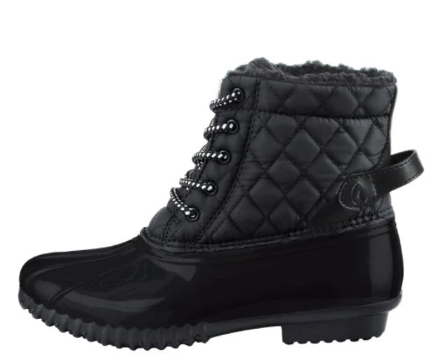 Sporto Ladies' Size 10 Duck Boot Water Repellant, Black, New with Tags