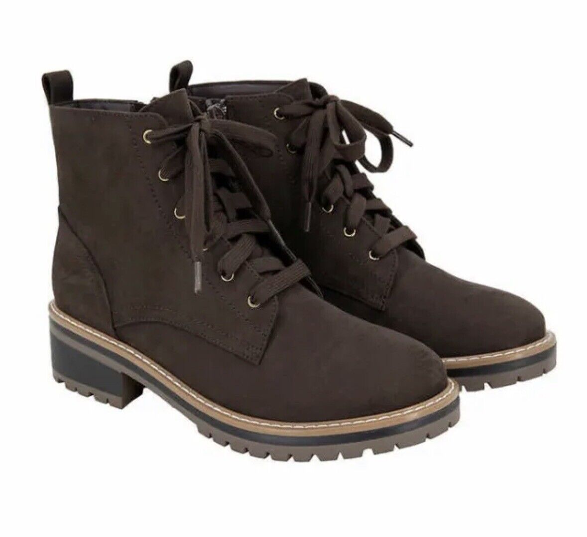 Kensie Kasha Ladies' Size 11 Lace Up Boot, Brown, New ships without Box
