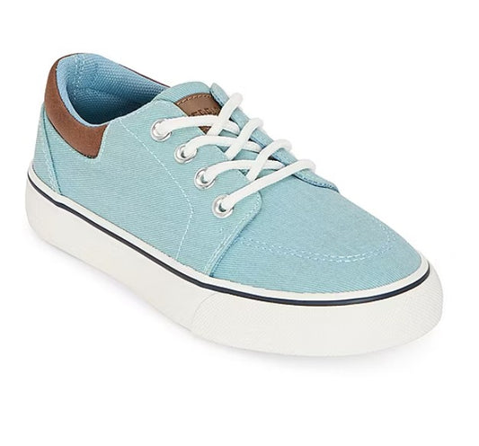 Thereabouts Big Kids Size 6, Knox Lace Up Canvas Shoes, Washed Teal, NO BOX