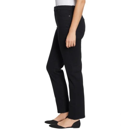 Gloria Vanderbilt Amanda Women 16 Average, Stretch Denim Jeans, Black, Grade A
